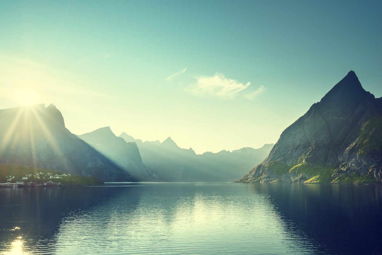 Natural fjords in norway - create a sustainable salmon feed for aquaculture iakov © 123rf