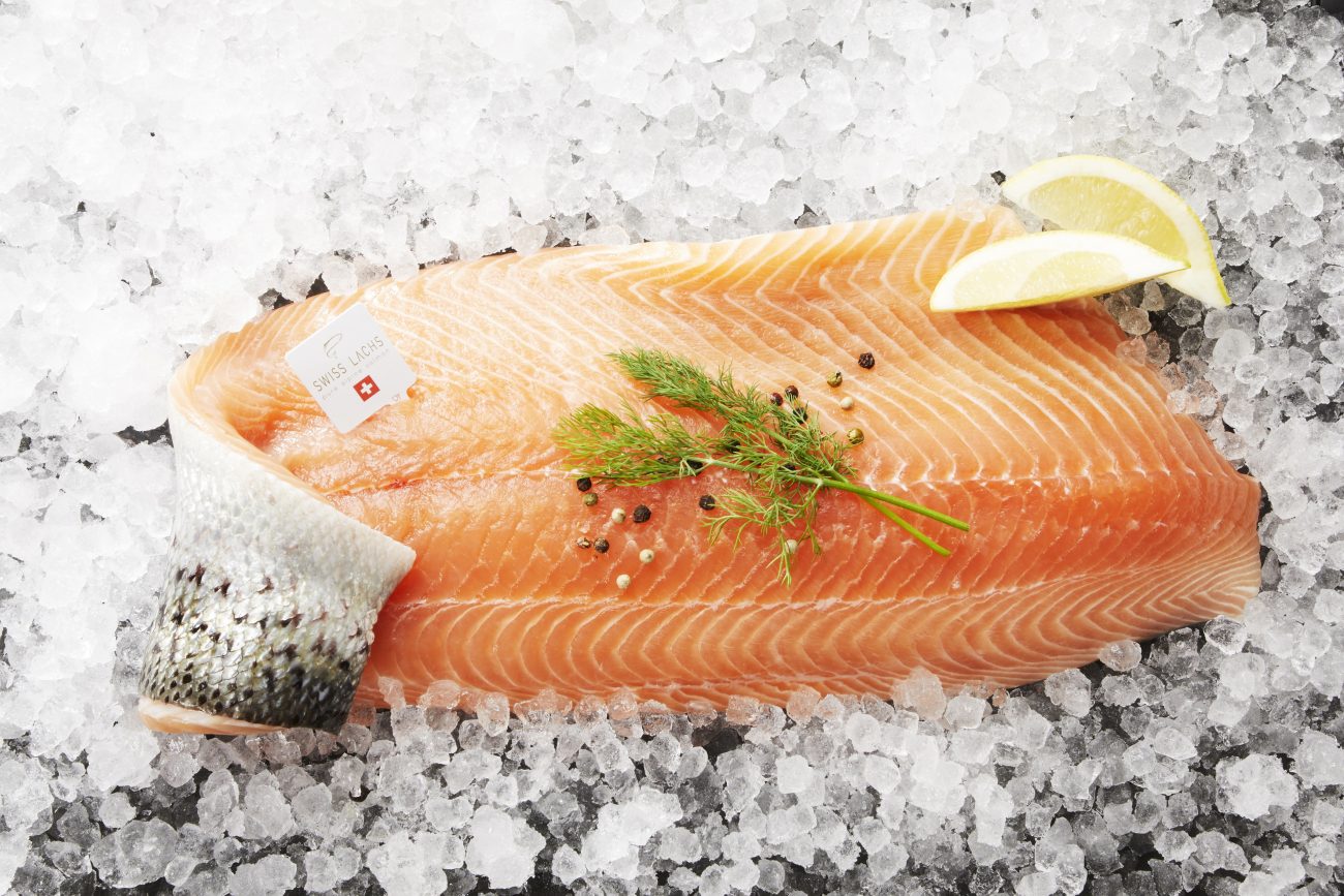 Photo of salmon filet from RAS salmon farm Swiss Lachs © alexandra_berg