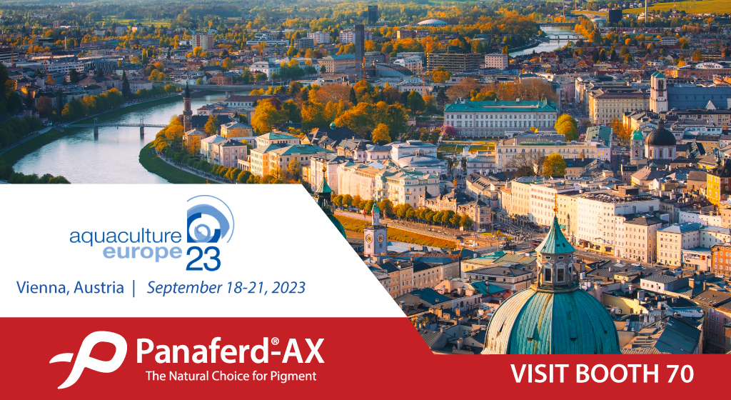 Panaferd natural astraxanthin aquaculture europe 2023 event banner